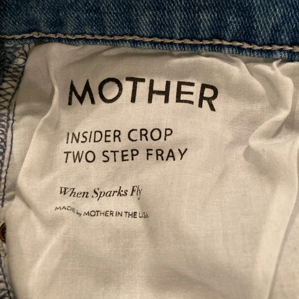 MOTHER Blue Frayed Hem Jeans - Picture 5 of 7